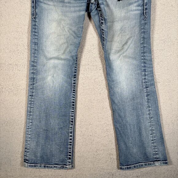 Buckle Black Women's Jeans Size 30s Fit No 9 Bootleg Distressed Grunge Destroyed - Picture 3 of 14